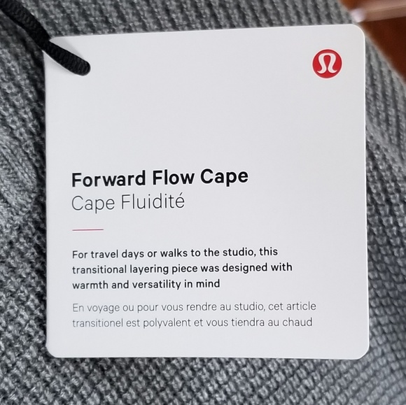 Lululemon Forward Flow Cape - Grey - NWT - Picture 2 of 4